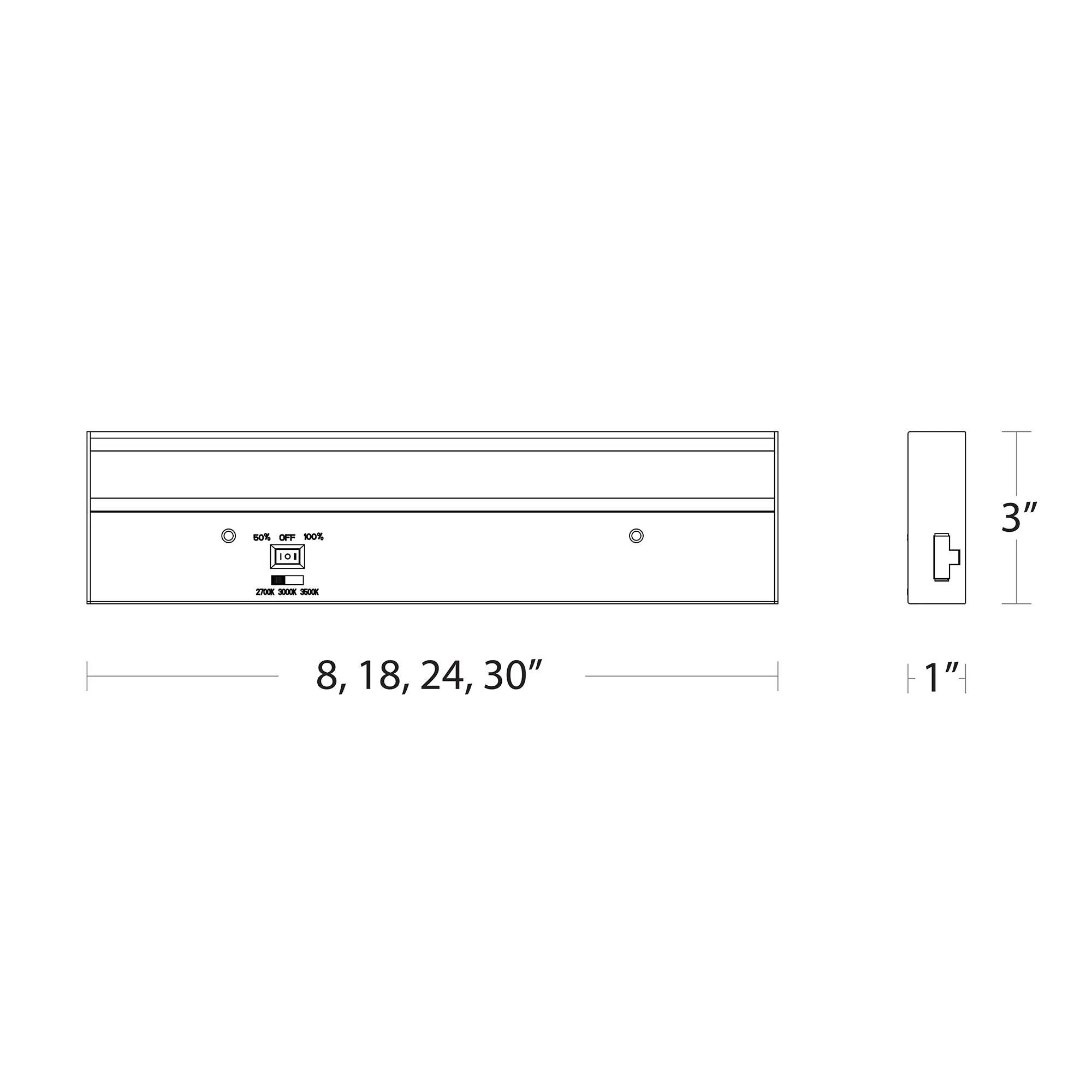 18" LED Light Bar 3-CCT with Rocker Switch