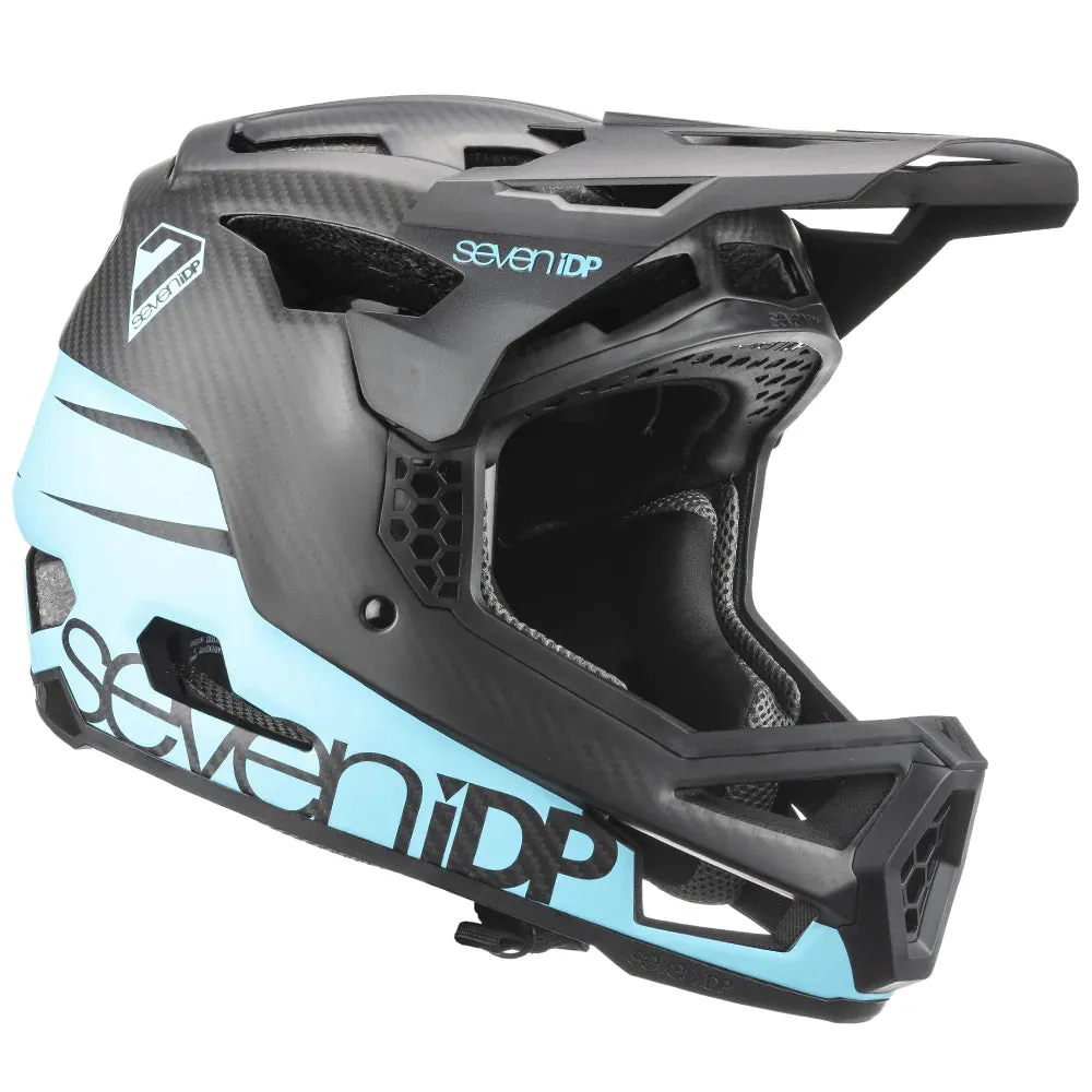 7 iDP Project 23 Carbon Full Face Helmet - Matt Ice Blue-Black