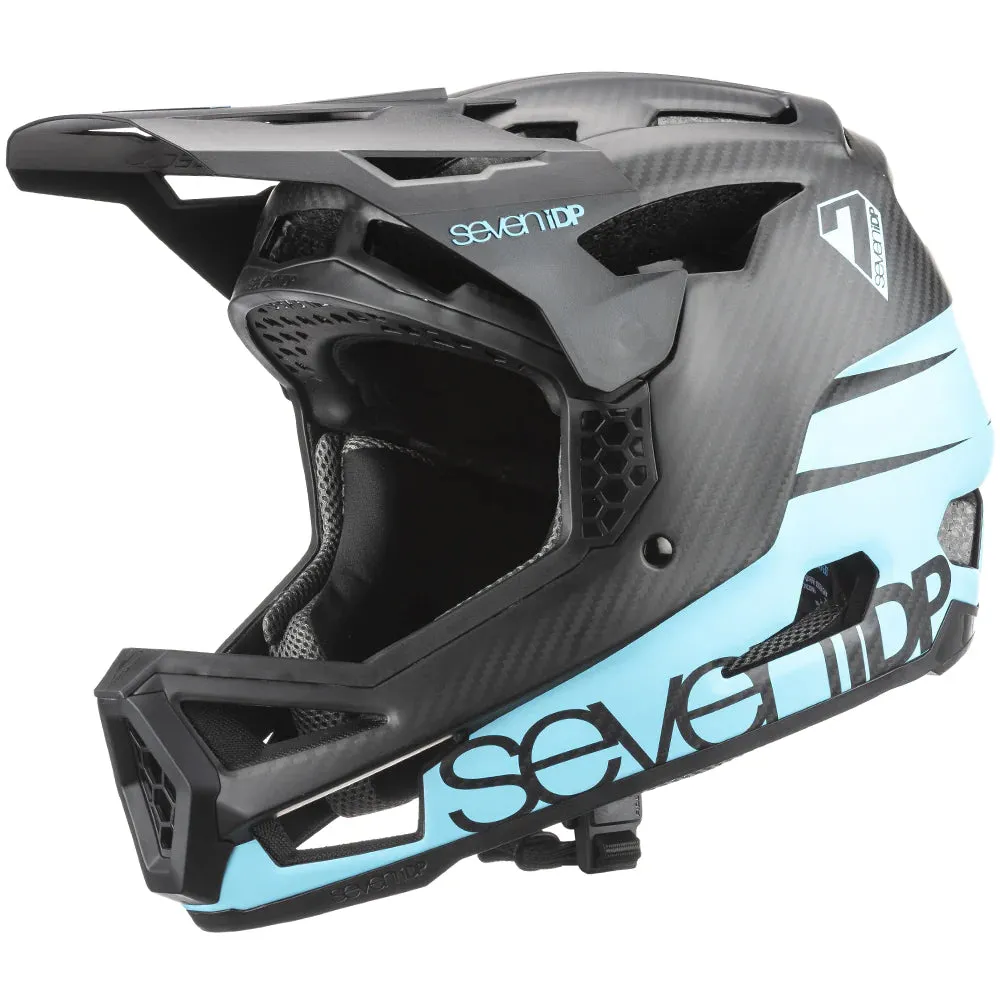 7 iDP Project 23 Carbon Full Face Helmet - Matt Ice Blue-Black