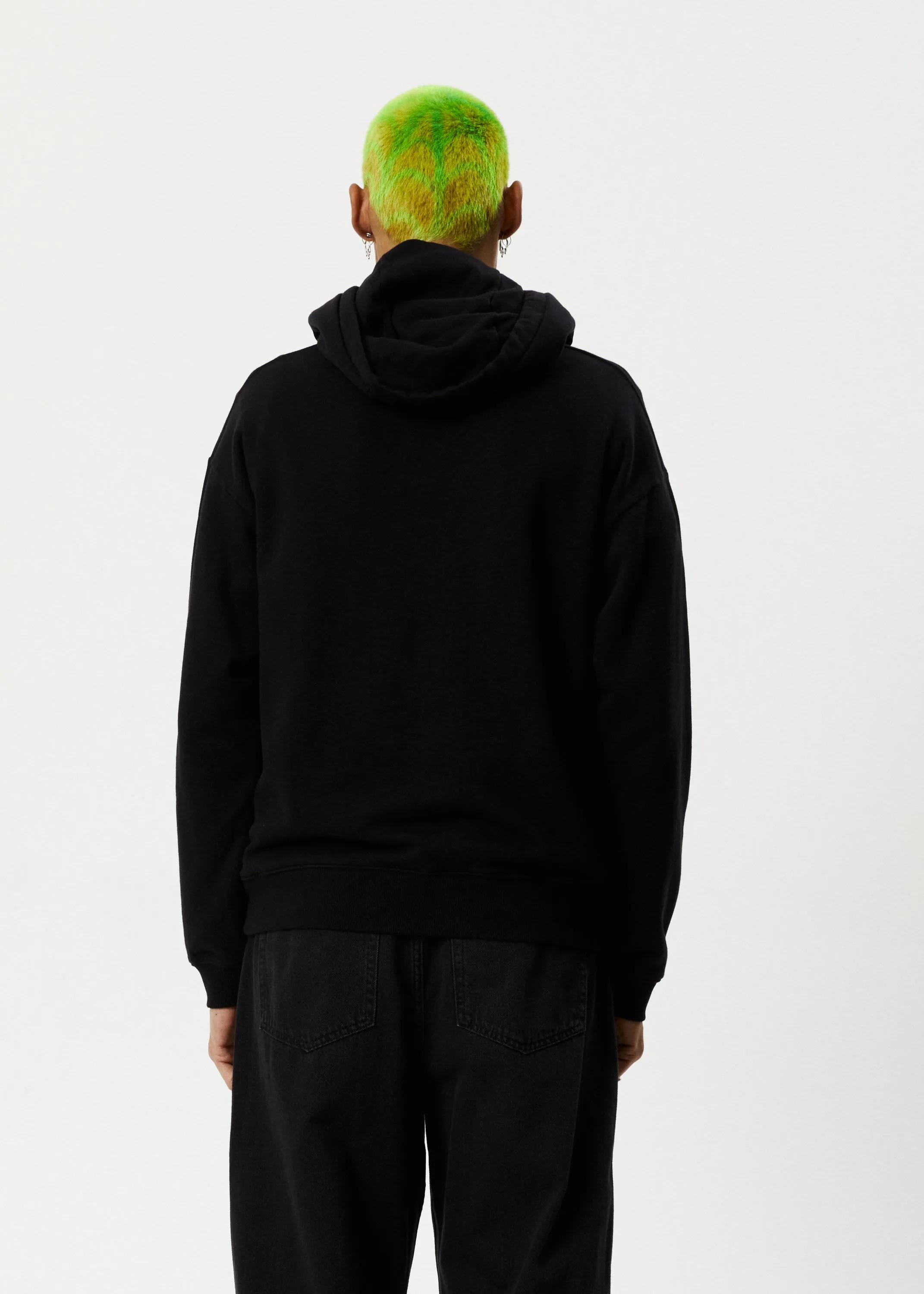 AFENDS Mens Enjoyment - Pull On Hood - Black