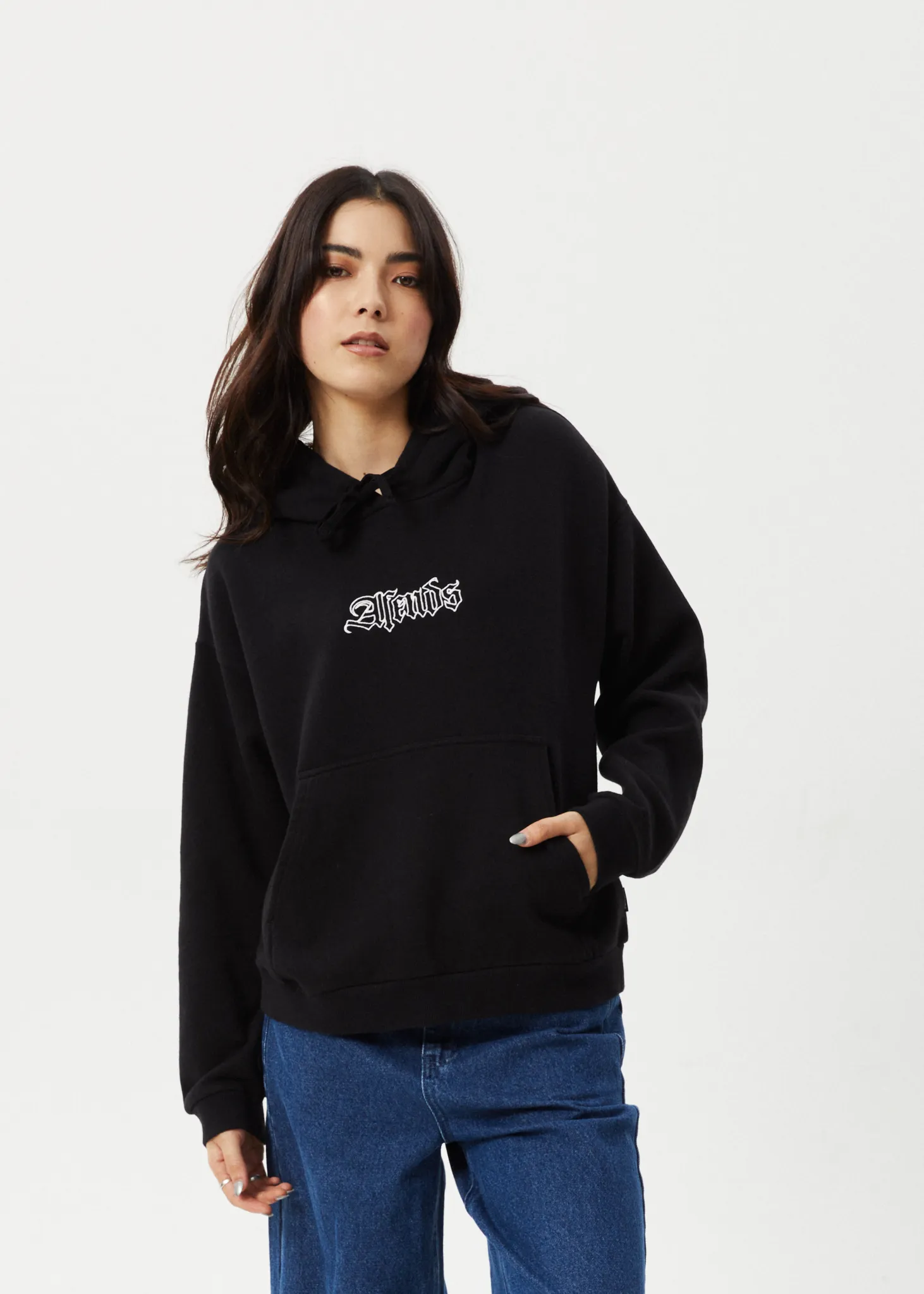 AFENDS Womens Burning - Pull On Hood - Black