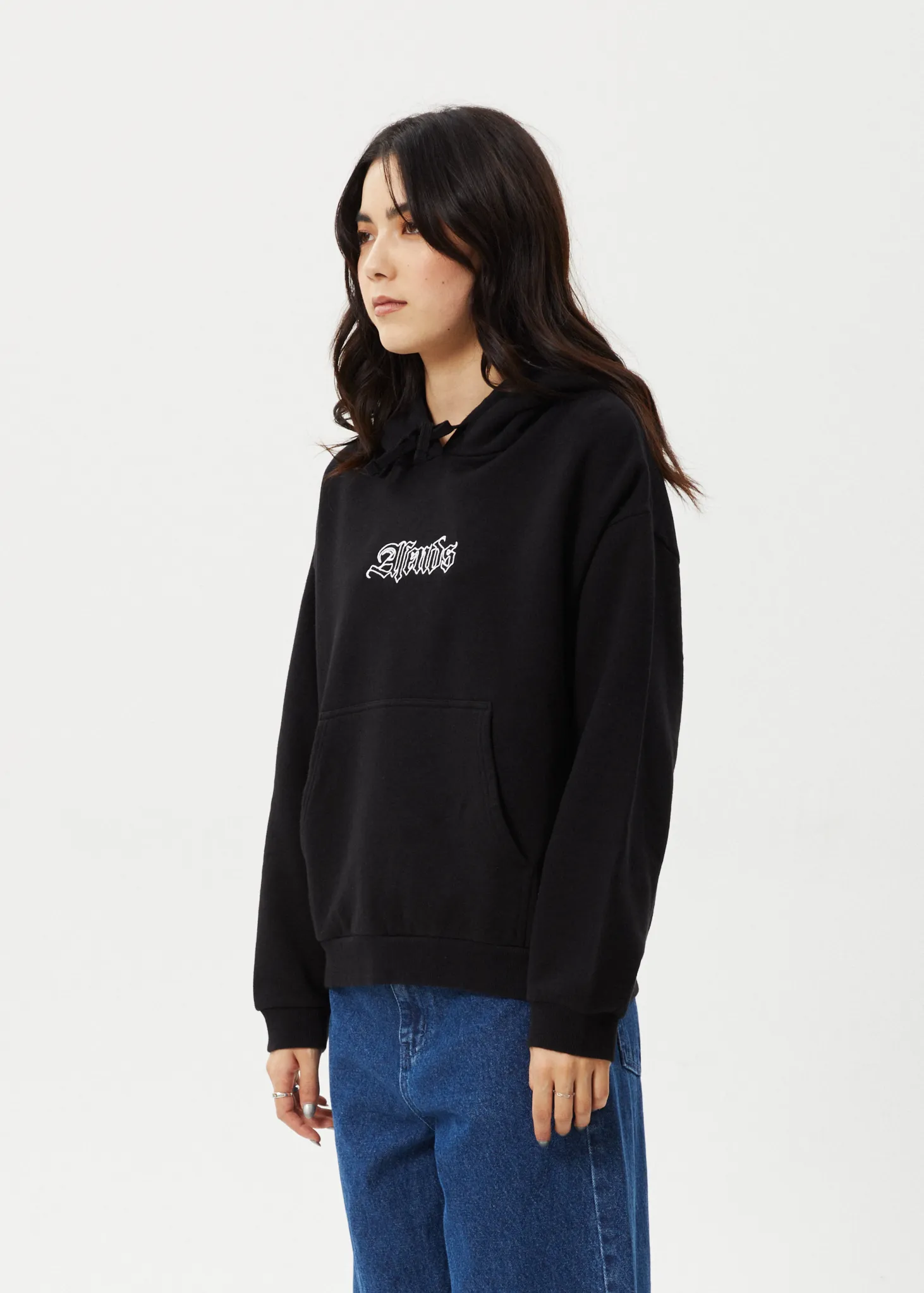 AFENDS Womens Burning - Pull On Hood - Black