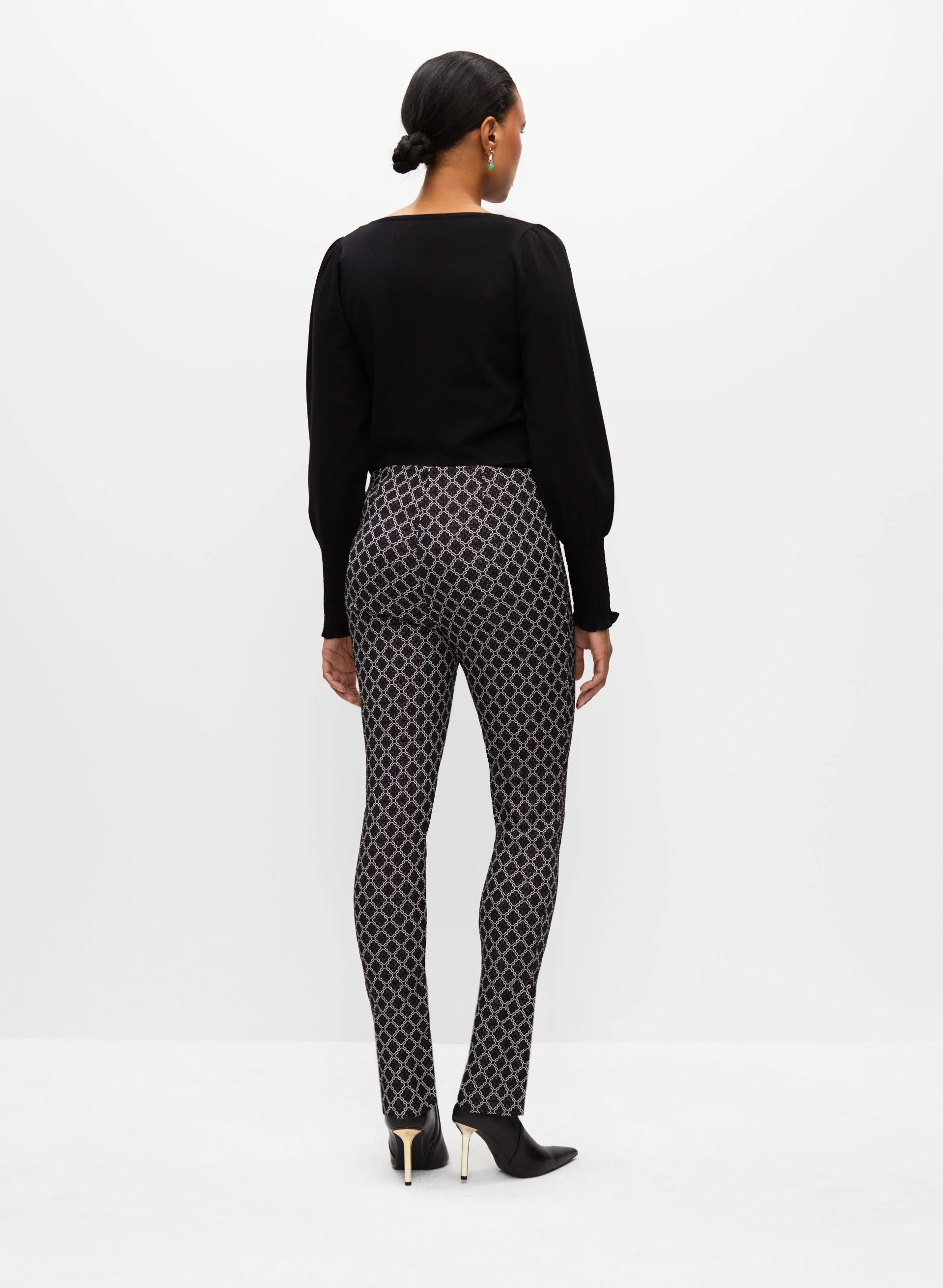 Amber Jacquard Pull-On Pants