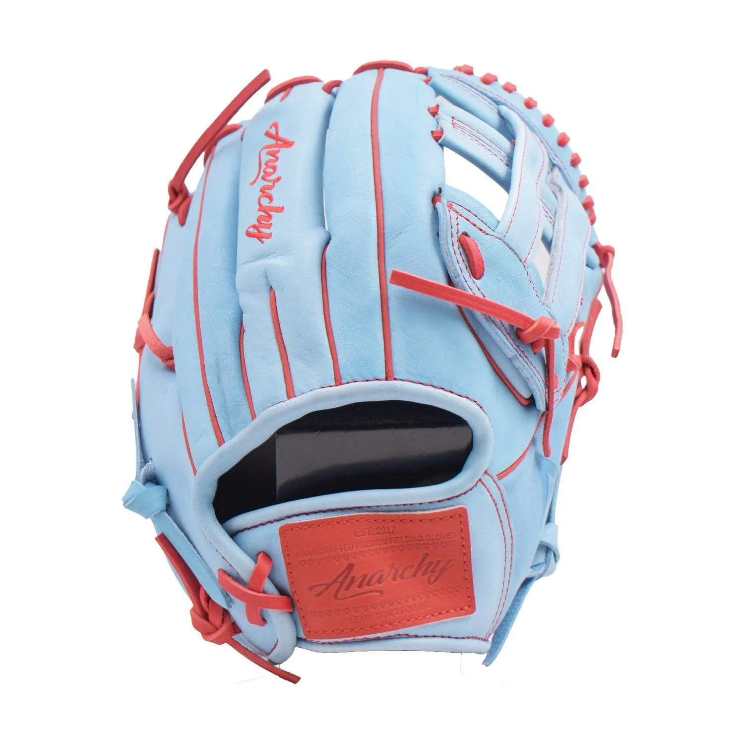 Anarchy Kip Leather Premium Softball Fielding Glove - AFG001 (Carolina/Red)