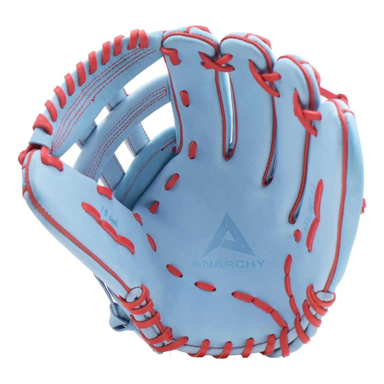 Anarchy Kip Leather Premium Softball Fielding Glove - AFG001 (Carolina/Red)