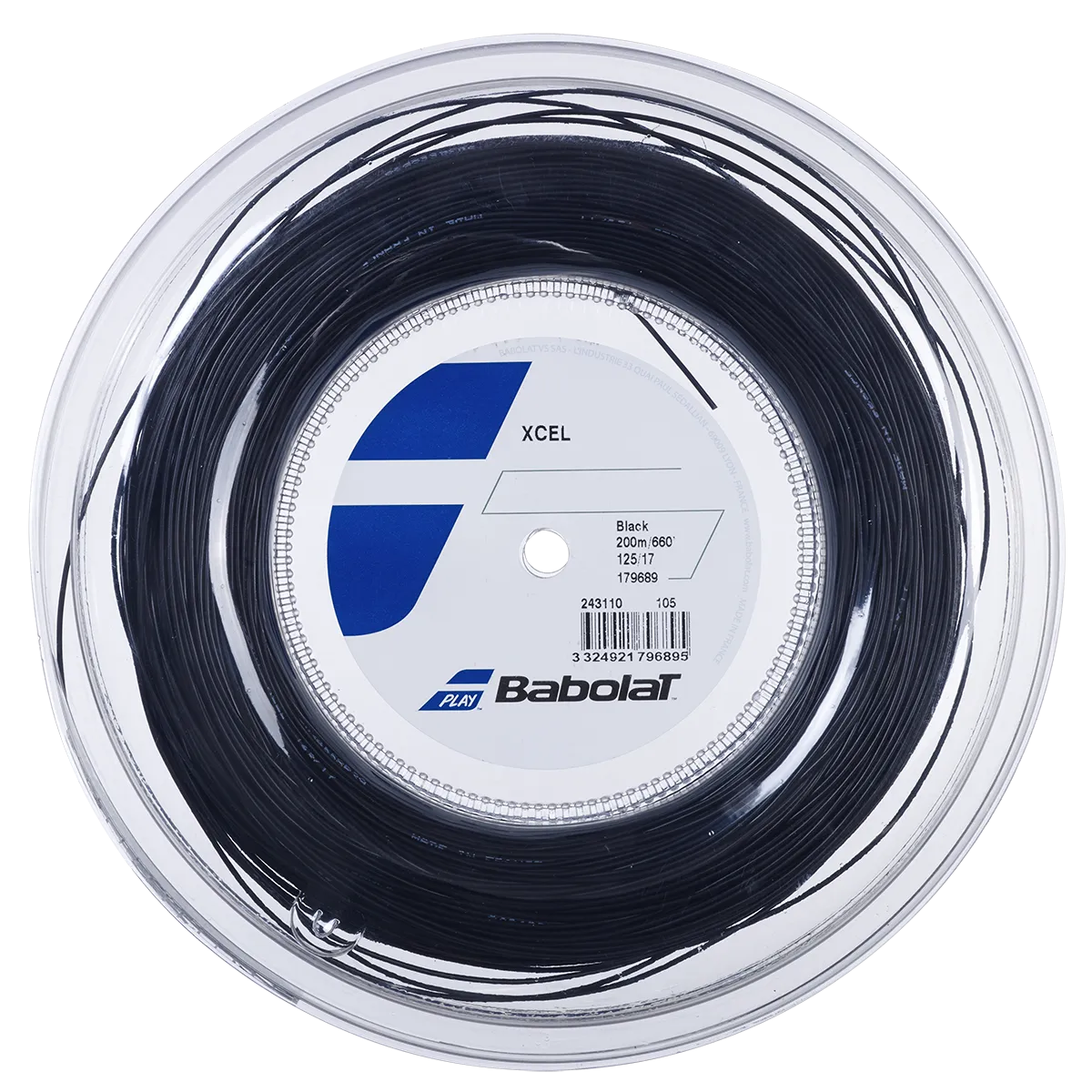 Babolat Xcel Tennis String 1.25 Black Reel