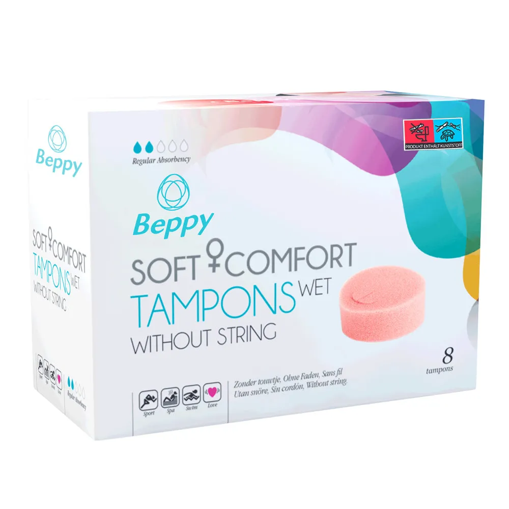 Beppy Soft Comfort Pre-Lubricated Wet Tampons 8-Pack