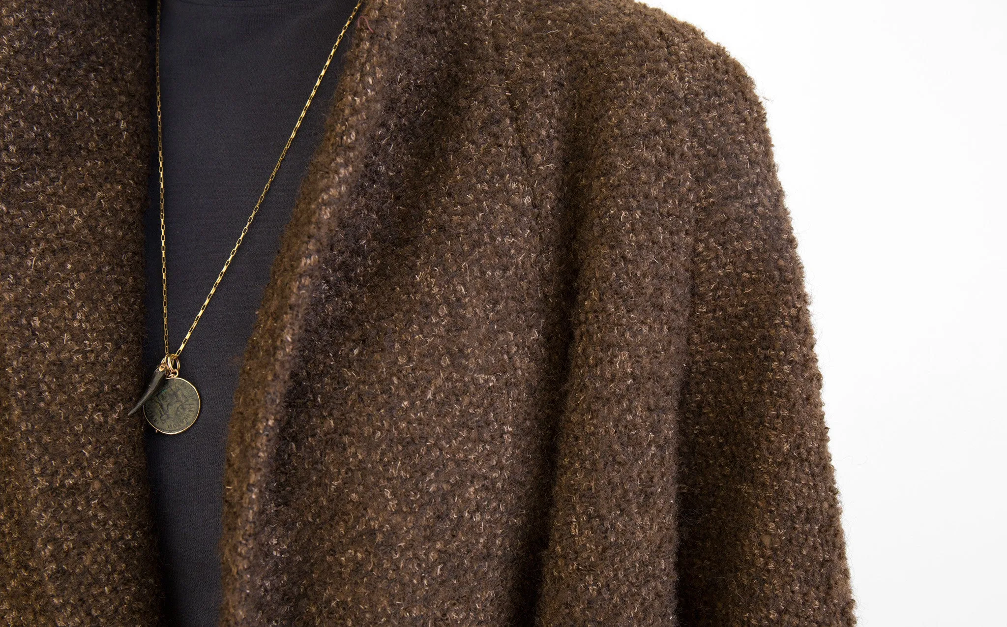 Chestnut Nubby Wool Coat