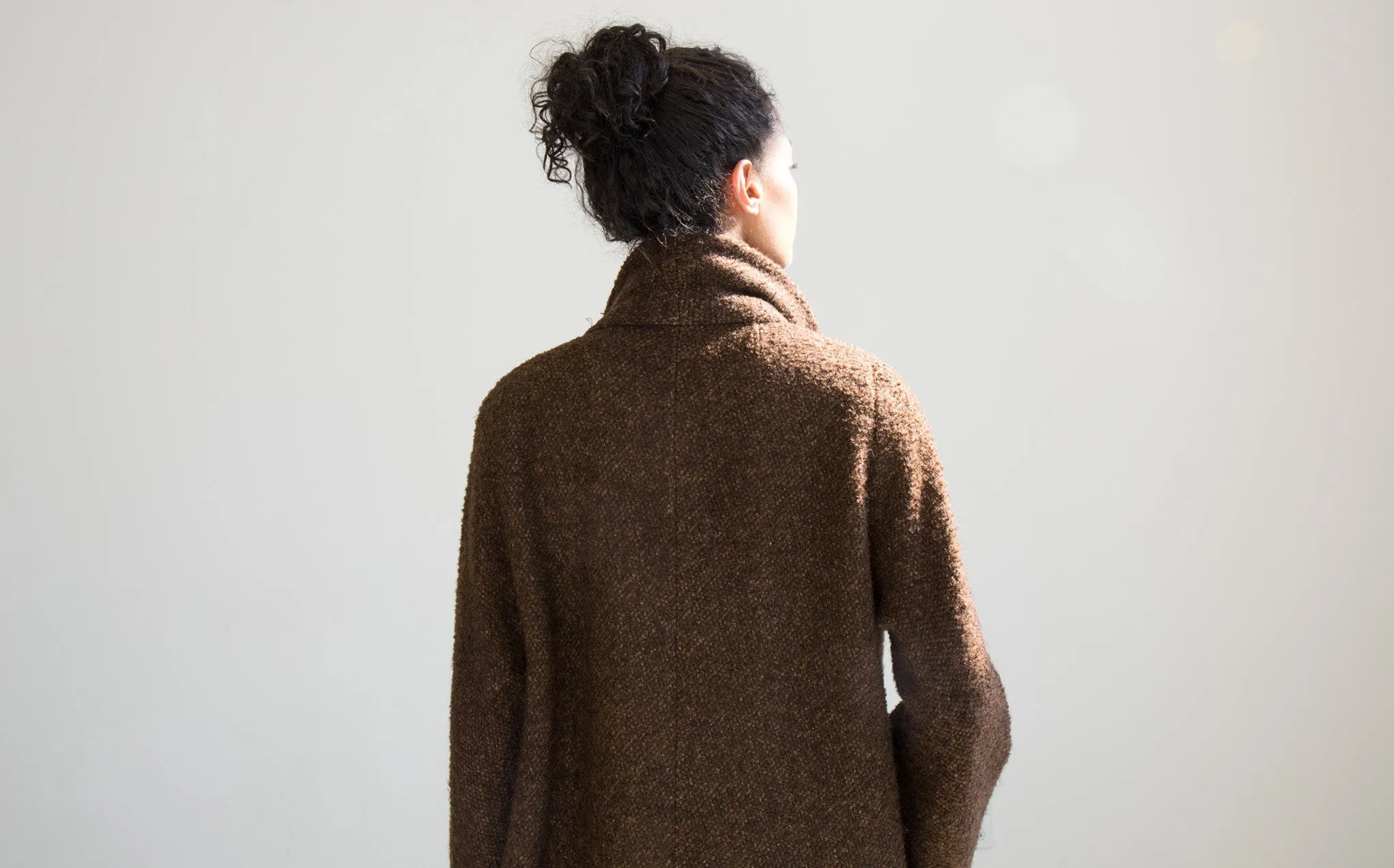 Chestnut Nubby Wool Coat