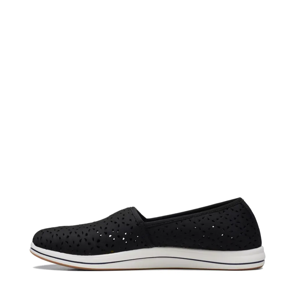 Clarks Women's Breeze Emily Perfed Slip On in Black