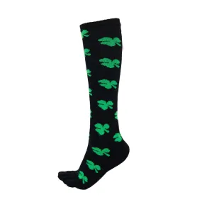 Clover Pattern Knee High Socks (Toe Socks)