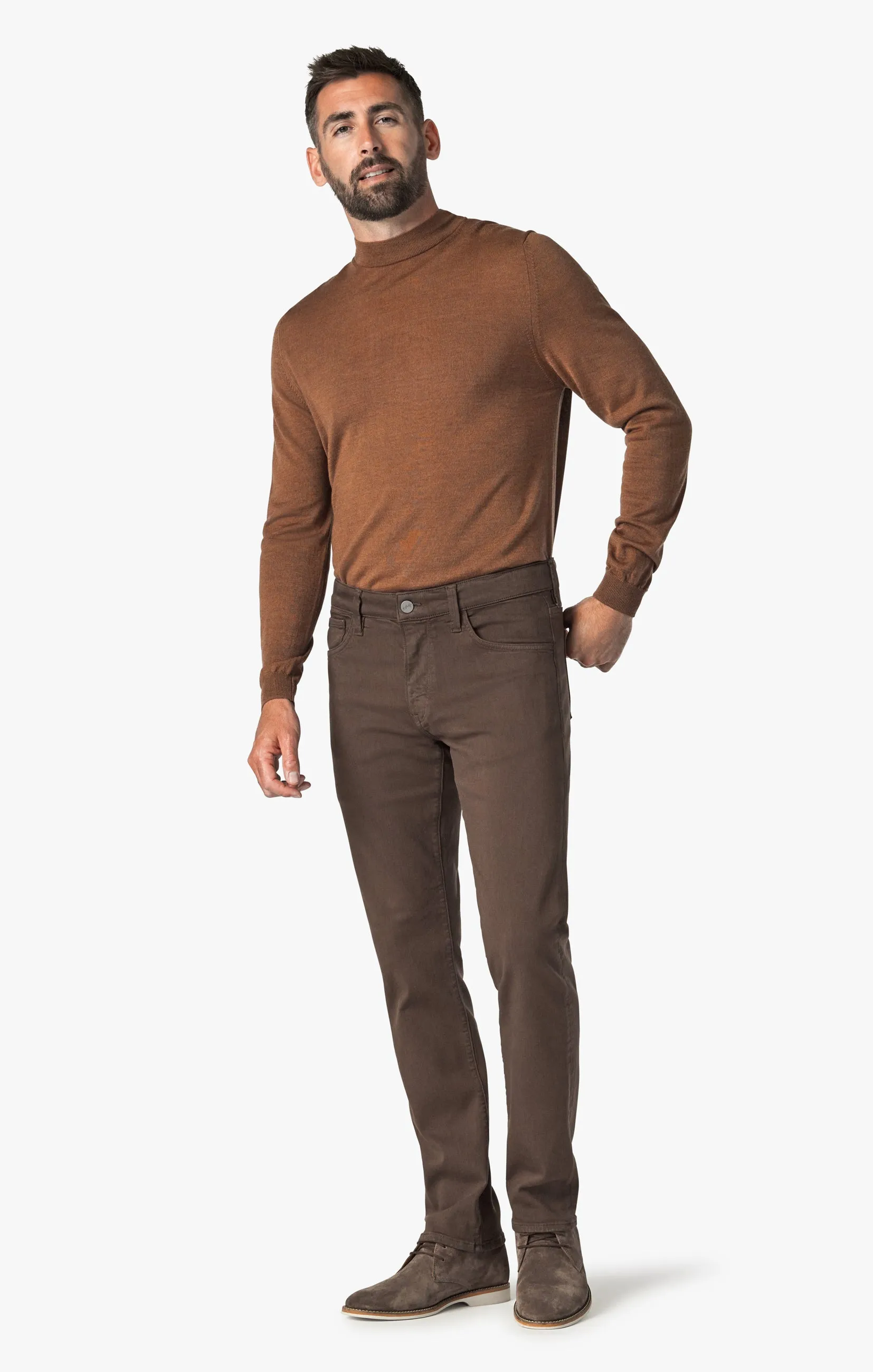 Cool Mid-Rise Tapered Leg Pants In Cafe Comfort