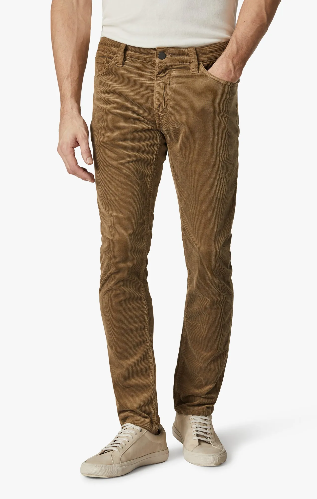 Cool Tapered Leg Pants In Tobacco Cord