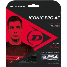 Dunlop Iconic Pro AF Squash String Set Black 1.22mm