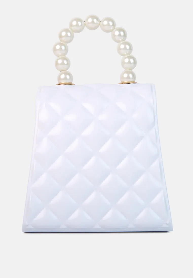 Embellished Quilted Pattern Mini Bag