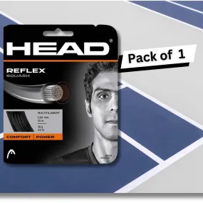 Head Reflex Power Squash String 16G, Black