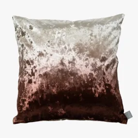 Ombre Sunset Taupe Crushed Velvet Pillows