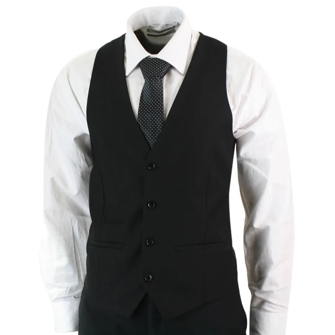 Parker - Men's 3 Piece Black Complete Classic Suit