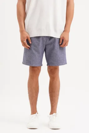 Pull-On Chambray Shorts