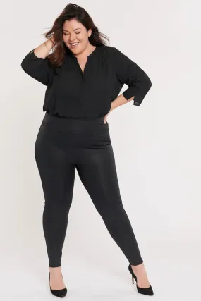 Pull-On Skinny Legging Pants In Plus Size - Jet Black