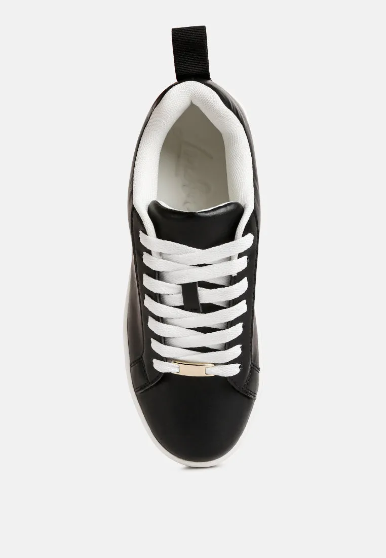 Rouxy Faux Leather Sneakers By Ruw