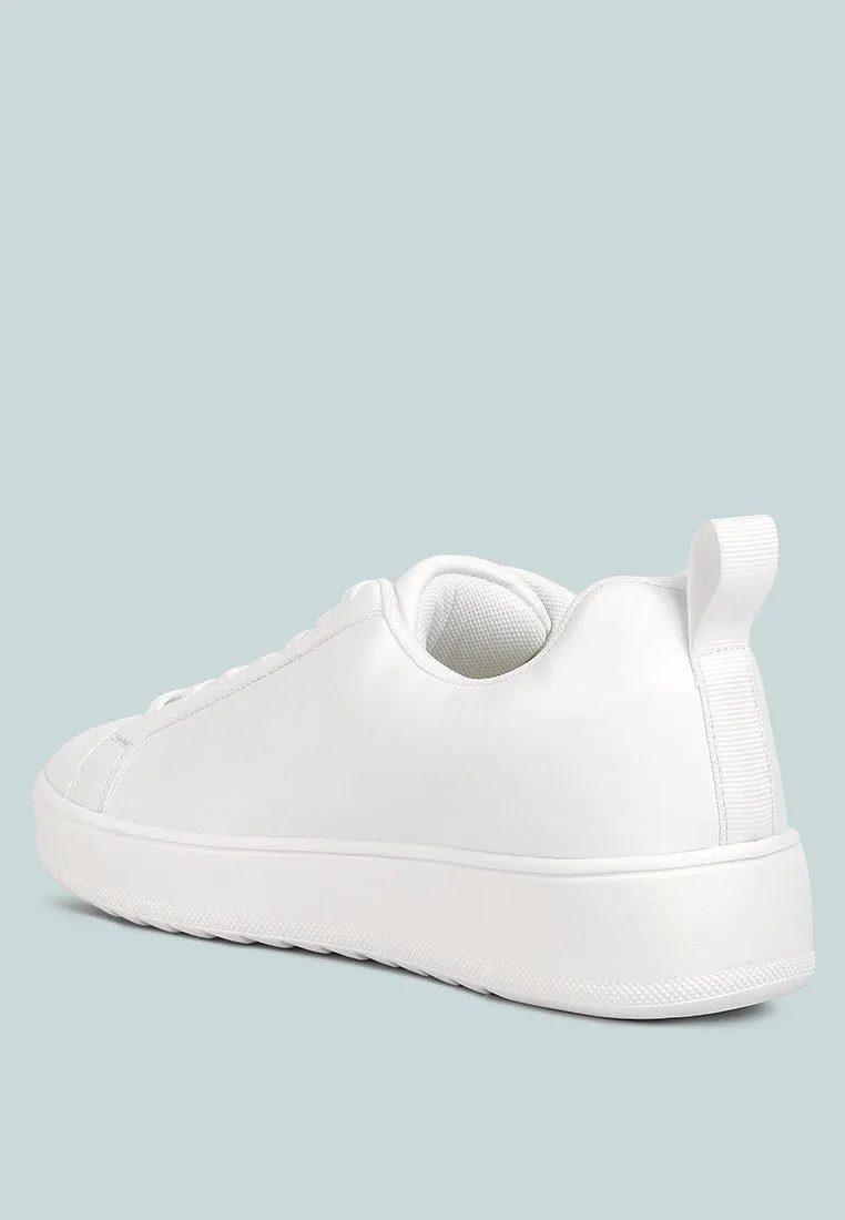 Rouxy Faux Leather Sneakers By Ruw