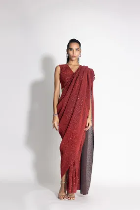 Sequins Sari with AQS Top