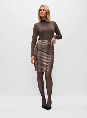 Snake Print Skirt