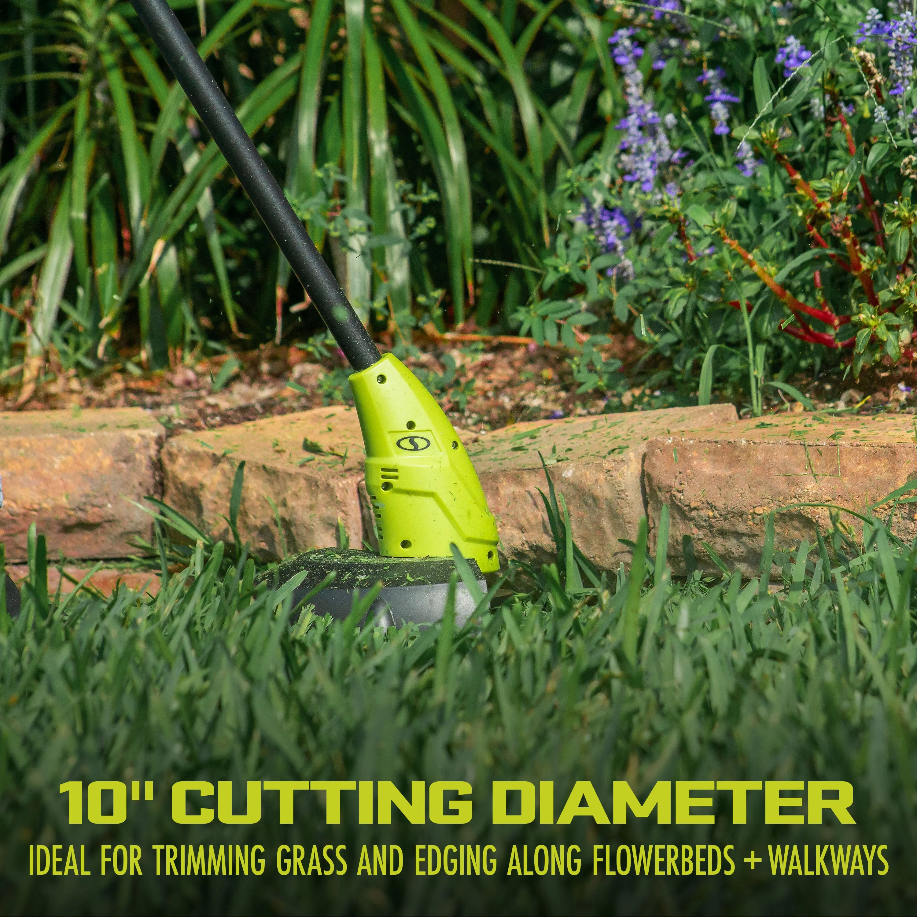 Sun Joe 24V-GT10-CT 24-Volt IONMAX Cordless Lightweight Stringless Grass Trimmer | 10-inch | Tool Only