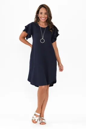 Sydney Navy Cotton Tee Dress