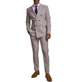 Tokyo - Men's Grey 2 Piece Double Breasted Suit