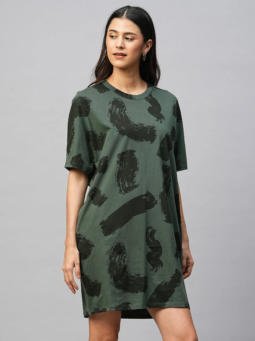 Women's Cotton Moss Regular Fit Dress