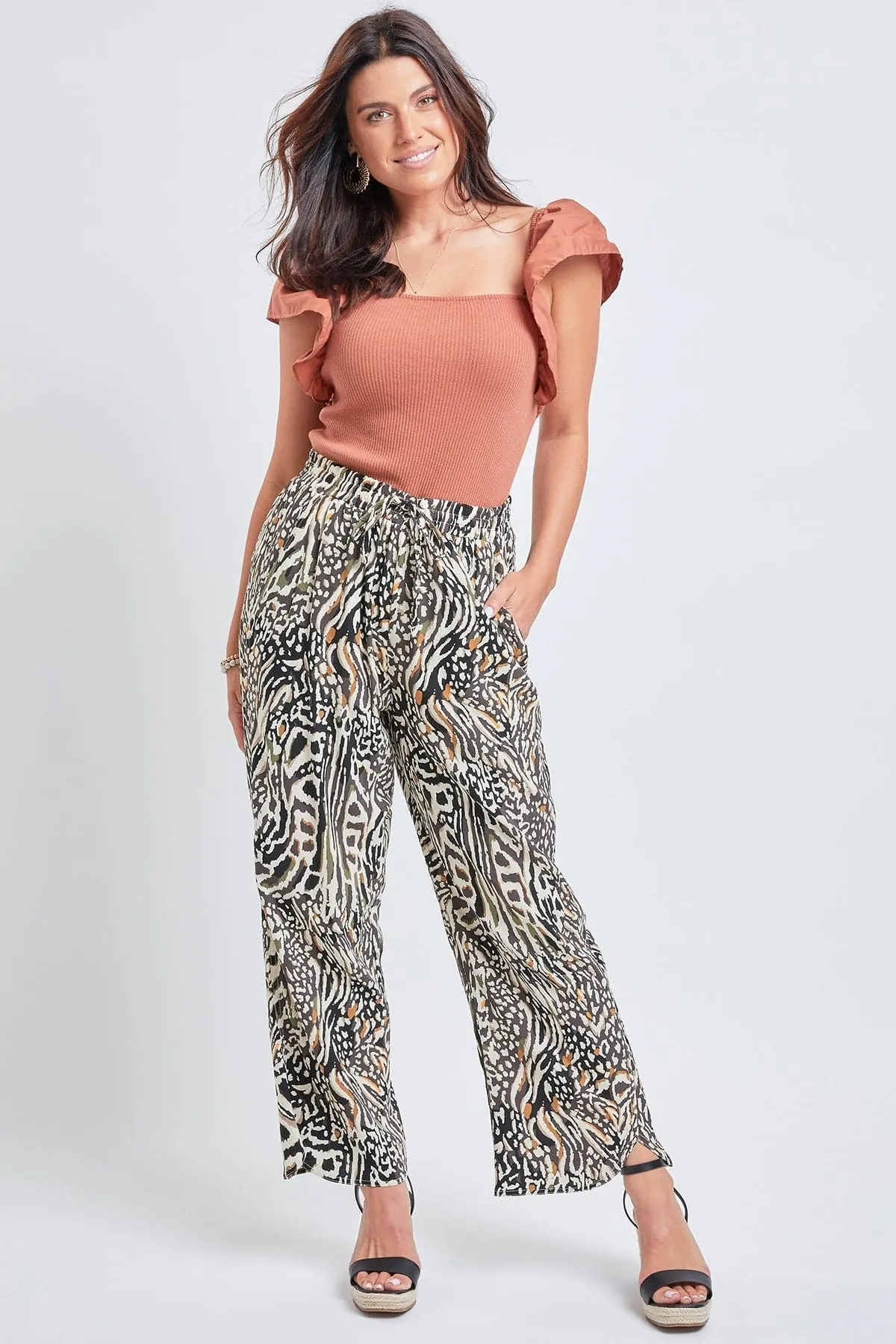 Women's Pull-On Stove Pipe Pant With Tulip Hem Detail